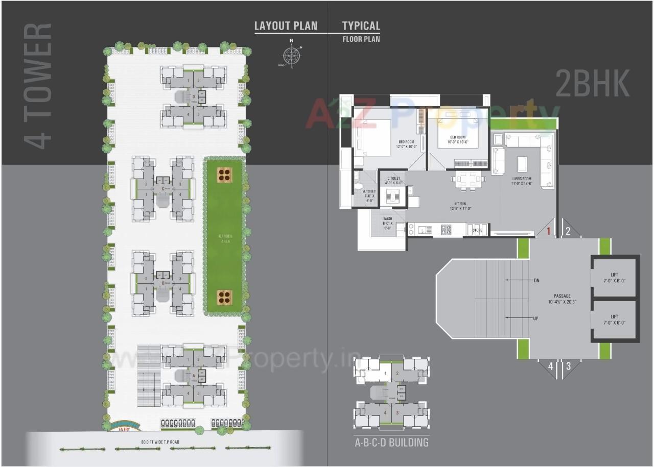 Layout of real estate project Shagun Heights located at Varachha, Surat, Gujarat