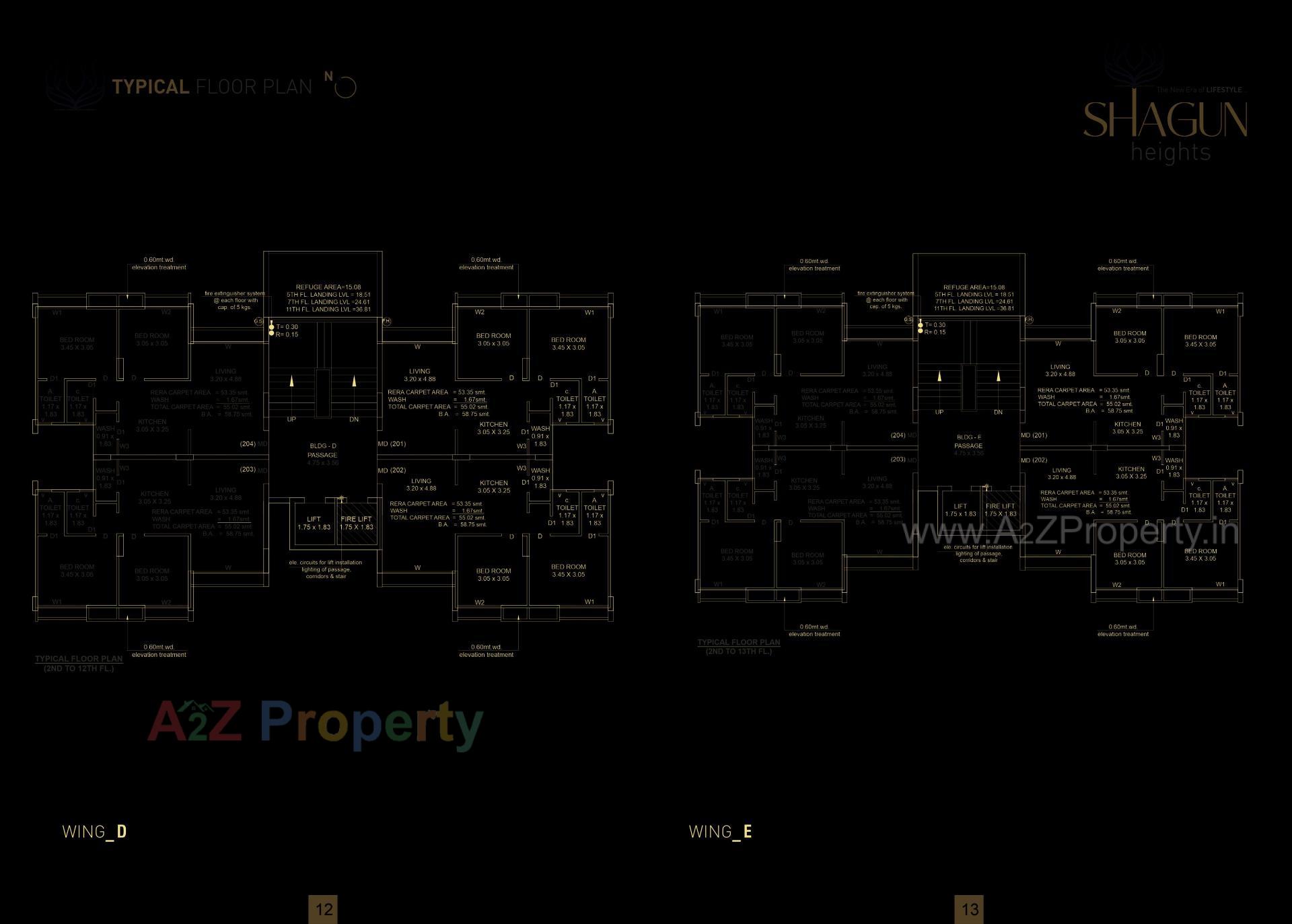 Layout of real estate project Shagun Heights located at Singanpore, Surat, Gujarat