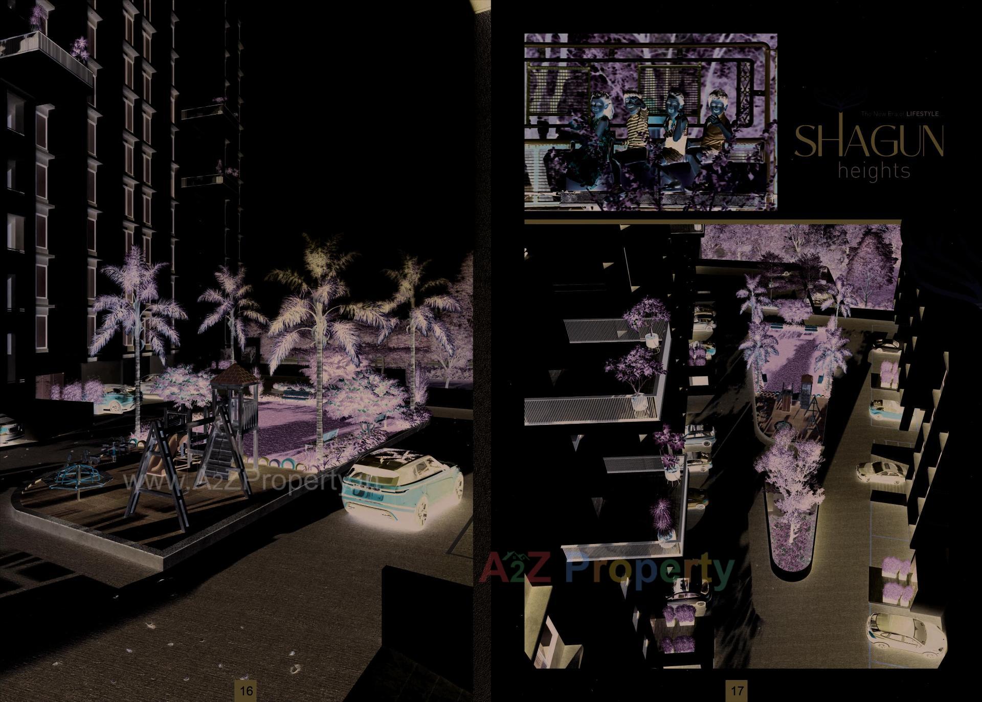 3D Elevation of real estate project Shagun Heights located at Singanpore, Surat, Gujarat