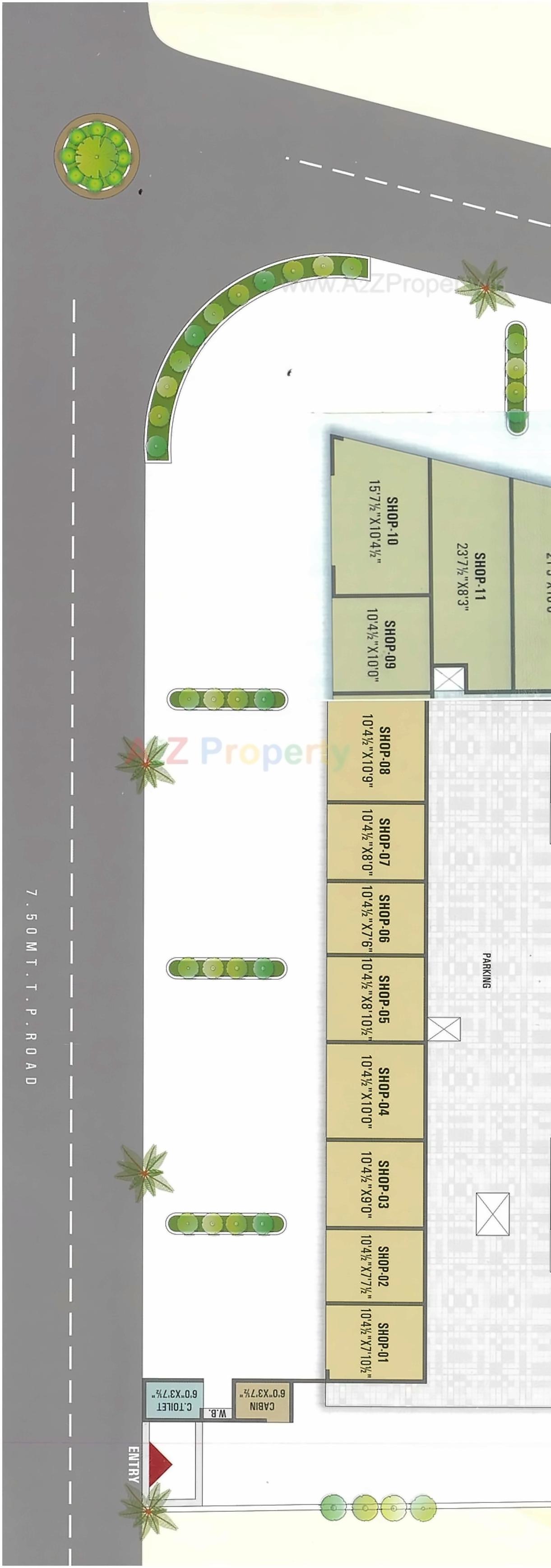 Layout of real estate project Shakti Poojan located at Kosad, Surat, Gujarat