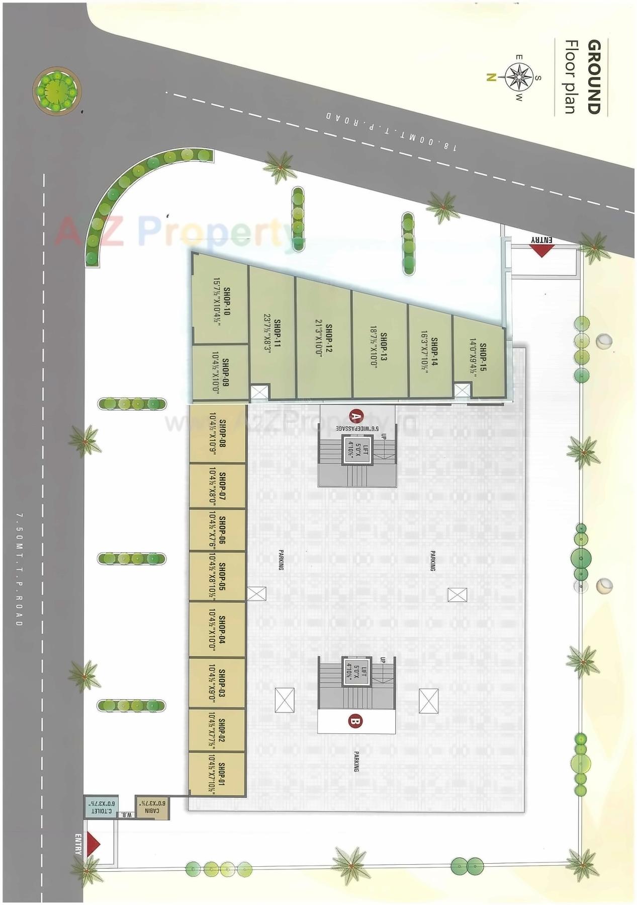 Layout of real estate project Shakti Poojan located at Kosad, Surat, Gujarat