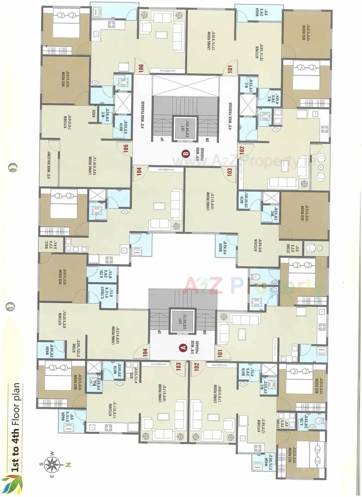 Layout of real estate project Shakti Poojan located at Kosad, Surat, Gujarat