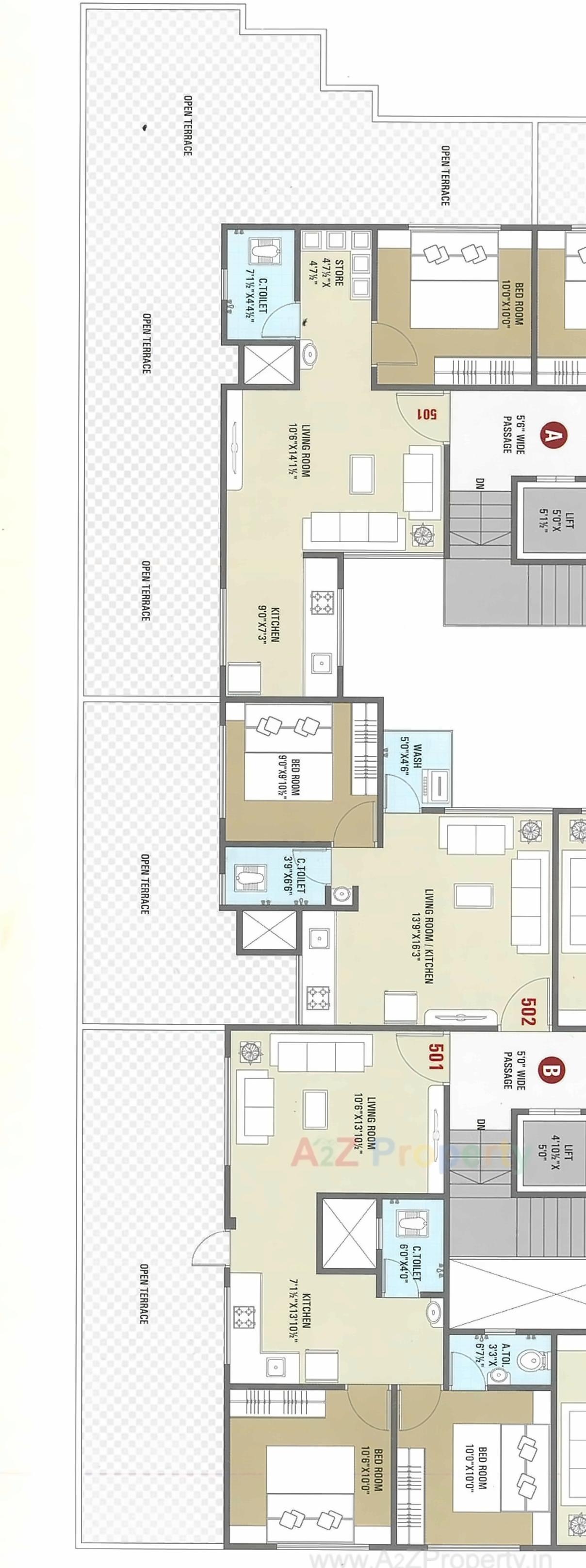 Layout of real estate project Shakti Poojan located at Kosad, Surat, Gujarat