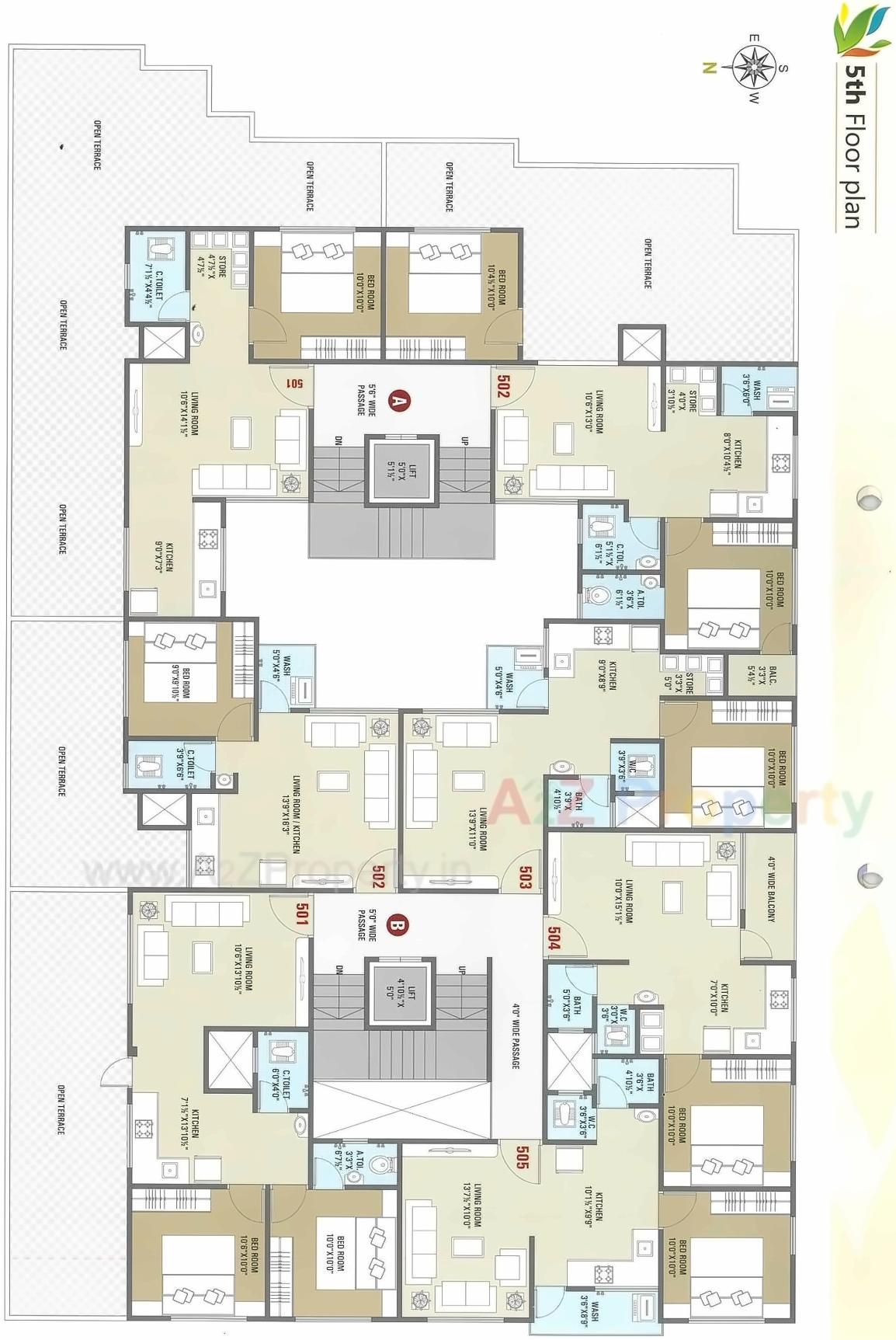 Layout of real estate project Shakti Poojan located at Kosad, Surat, Gujarat