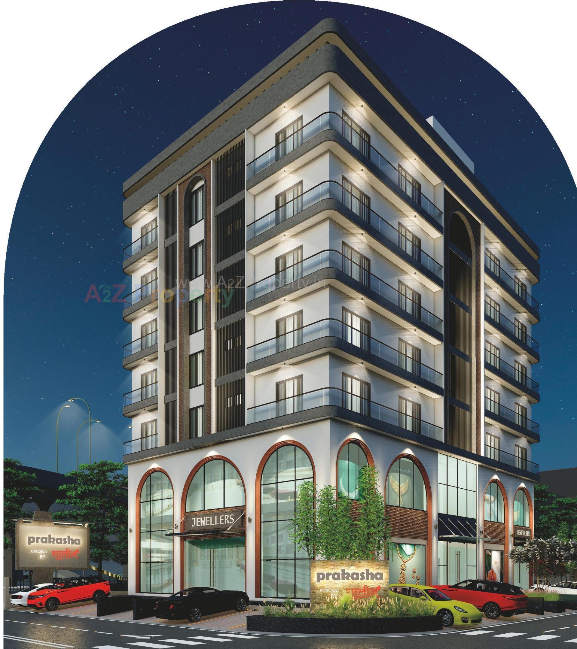 3D Elevation of real estate project Shaleen Prakasha located at Athwa, Surat, Gujarat