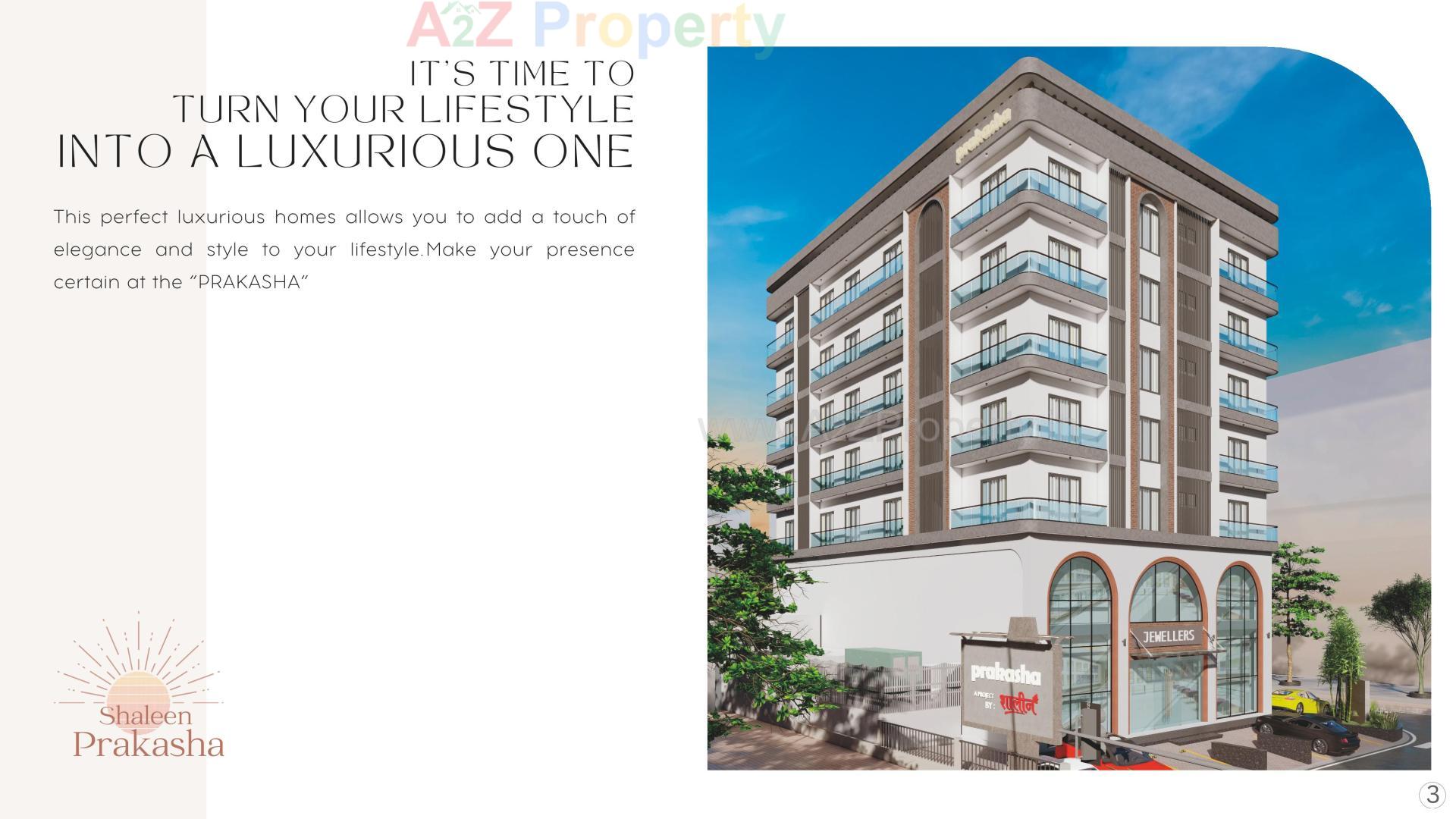 3D Elevation of real estate project Shaleen Prakasha located at Athwa, Surat, Gujarat