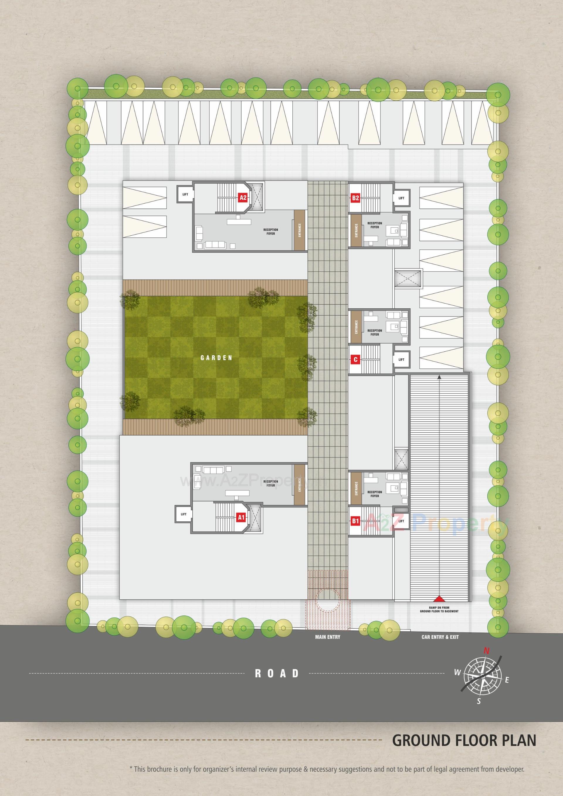 Layout of real estate project Shaligram Flats located at Vesu, Surat, Gujarat