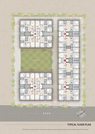 Elevation of real estate project Shaligram Flats located at Vesu, Surat, Gujarat