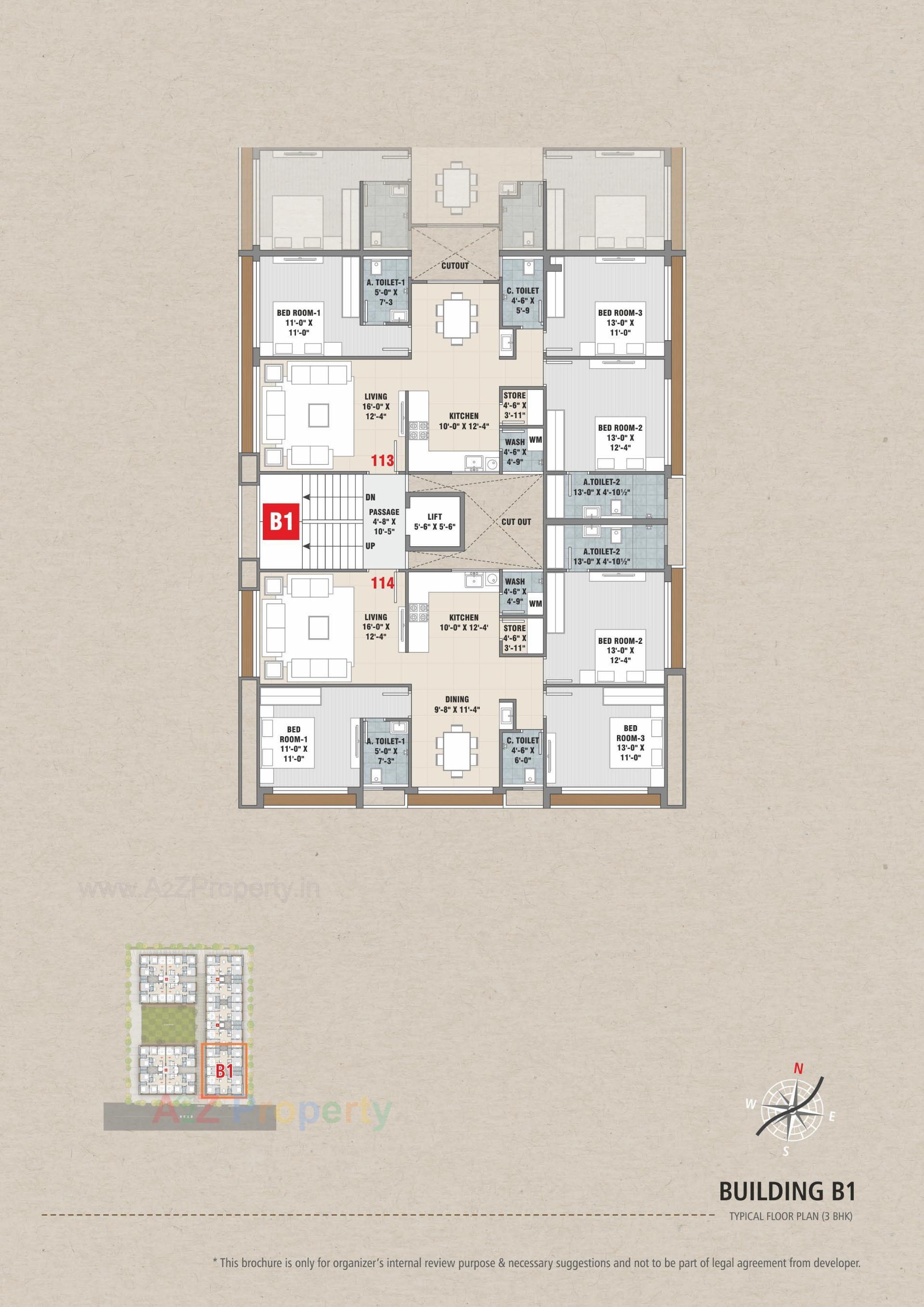 Layout of real estate project Shaligram Flats located at Vesu, Surat, Gujarat