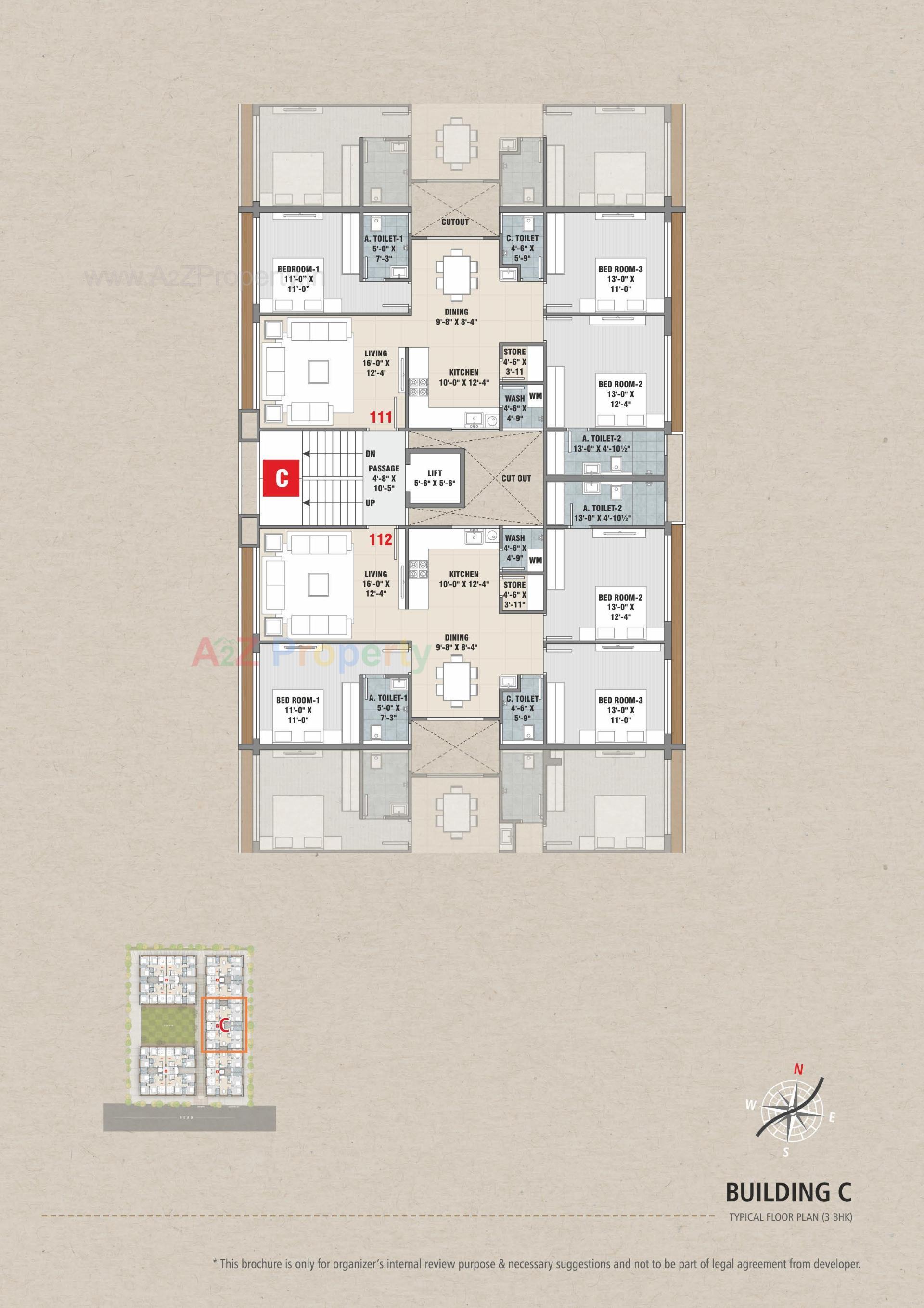 Layout of real estate project Shaligram Flats located at Vesu, Surat, Gujarat