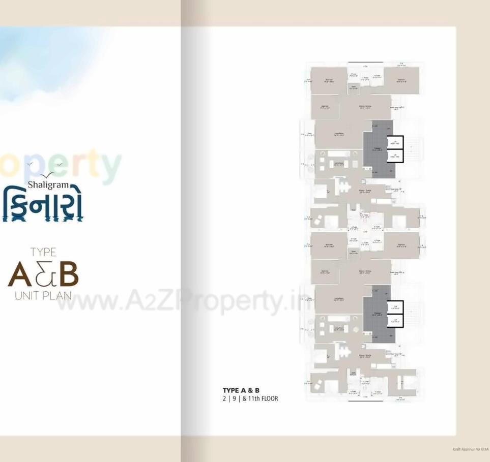 Layout of real estate project Shaligram Kinaro located at Singanpore, Surat, Gujarat