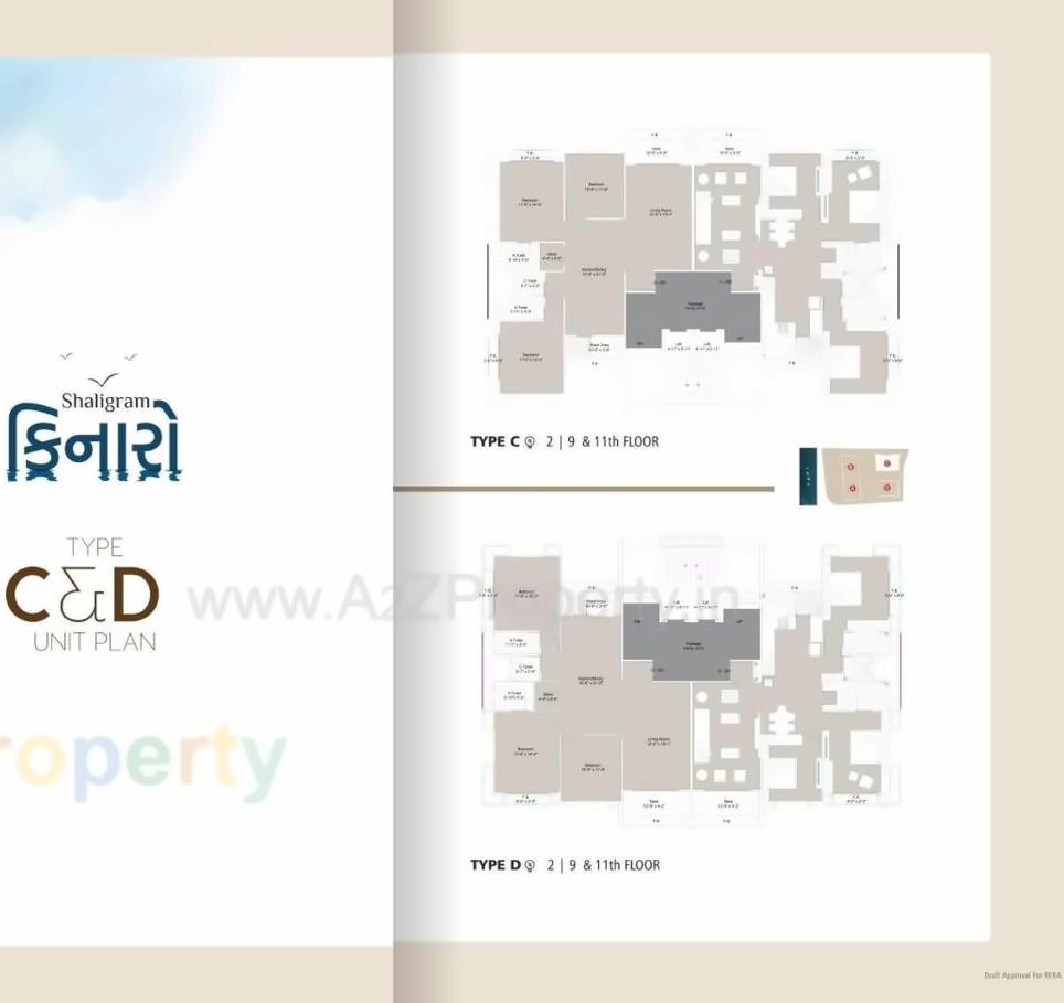 Layout of real estate project Shaligram Kinaro located at Singanpore, Surat, Gujarat