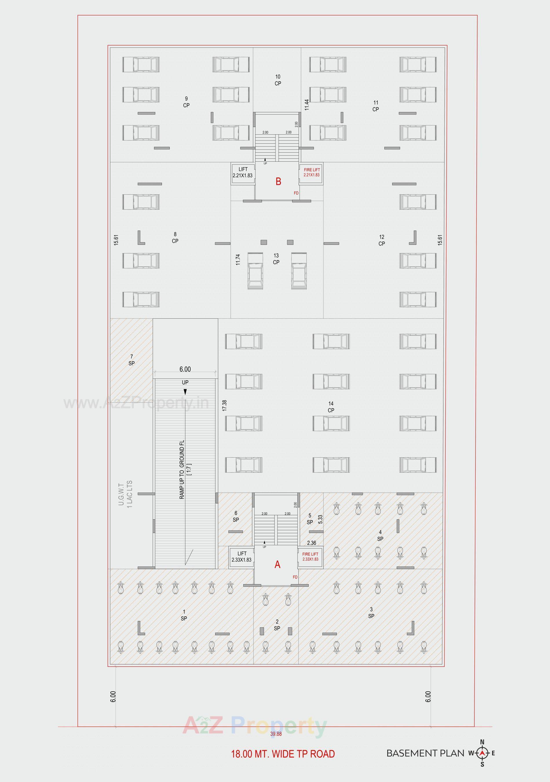 Layout of real estate project Shaligram Skydeck located at Pal, Surat, Gujarat