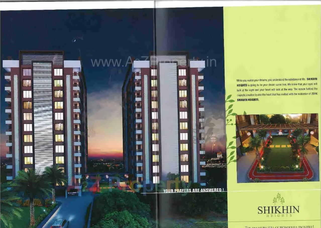3D Elevation of real estate project Shikhin Heights located at Bhimrad, Surat, Gujarat