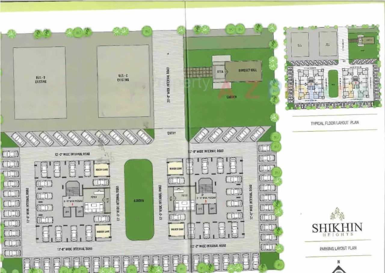 Layout of real estate project Shikhin Heights located at Bhimrad, Surat, Gujarat