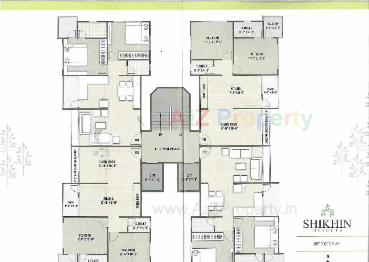 Layout of real estate project Shikhin Heights located at Bhimrad, Surat, Gujarat