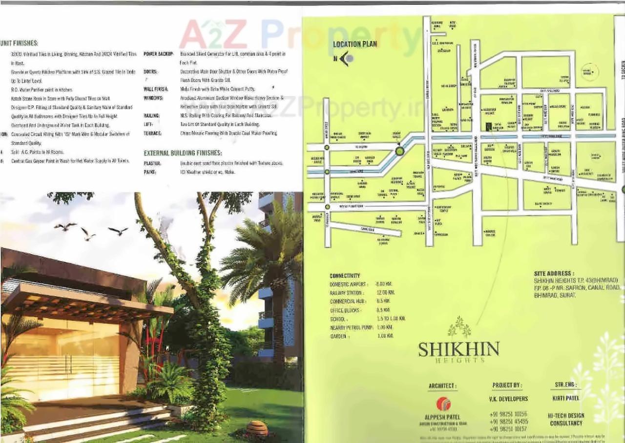  of real estate project Shikhin Heights located at Bhimrad, Surat, Gujarat