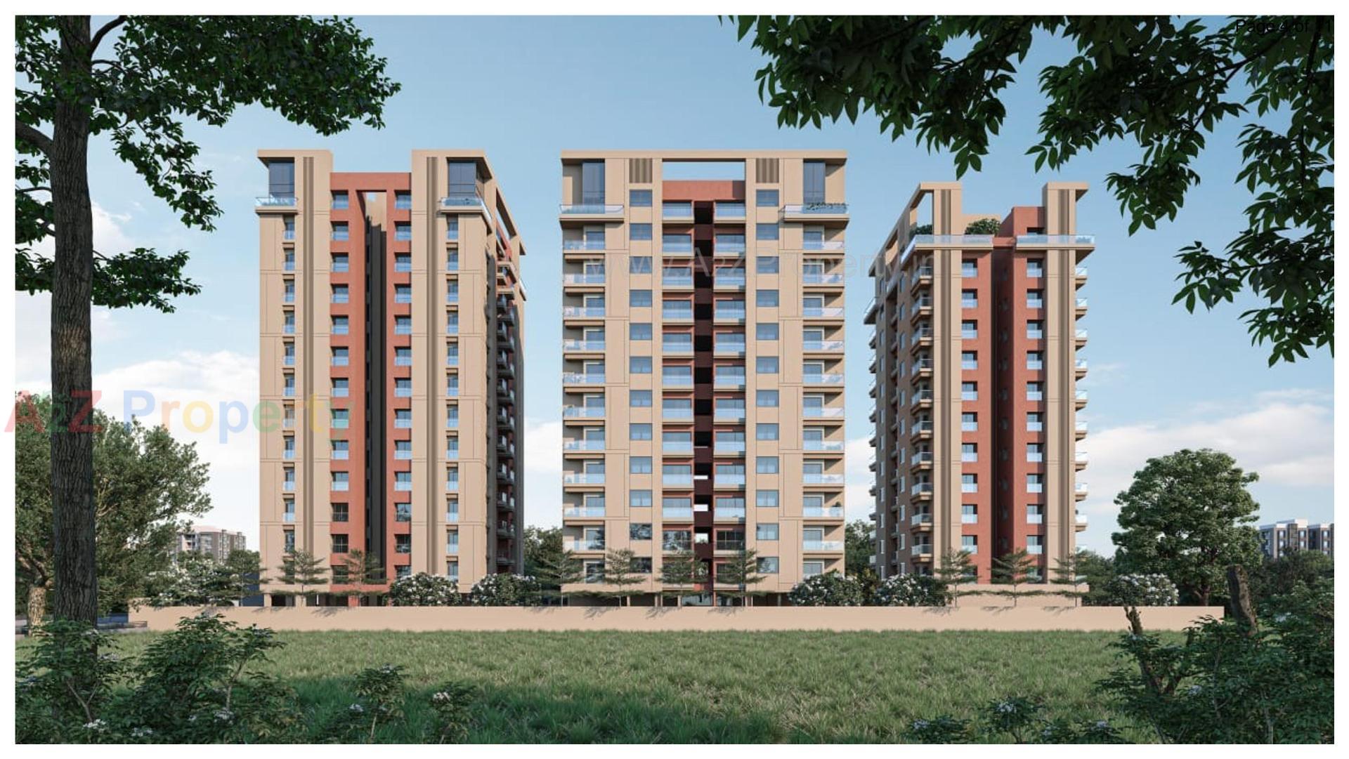 3D Elevation of real estate project Shilalekh Imperia located at Pal, Surat, Gujarat