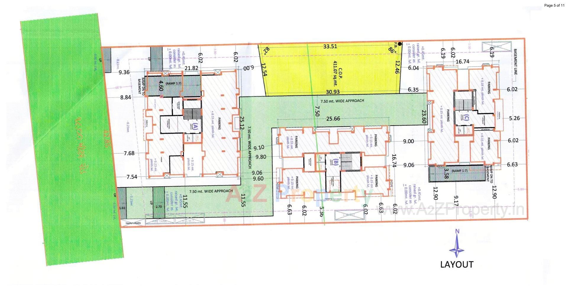 Layout of real estate project Shilalekh Imperia located at Pal, Surat, Gujarat