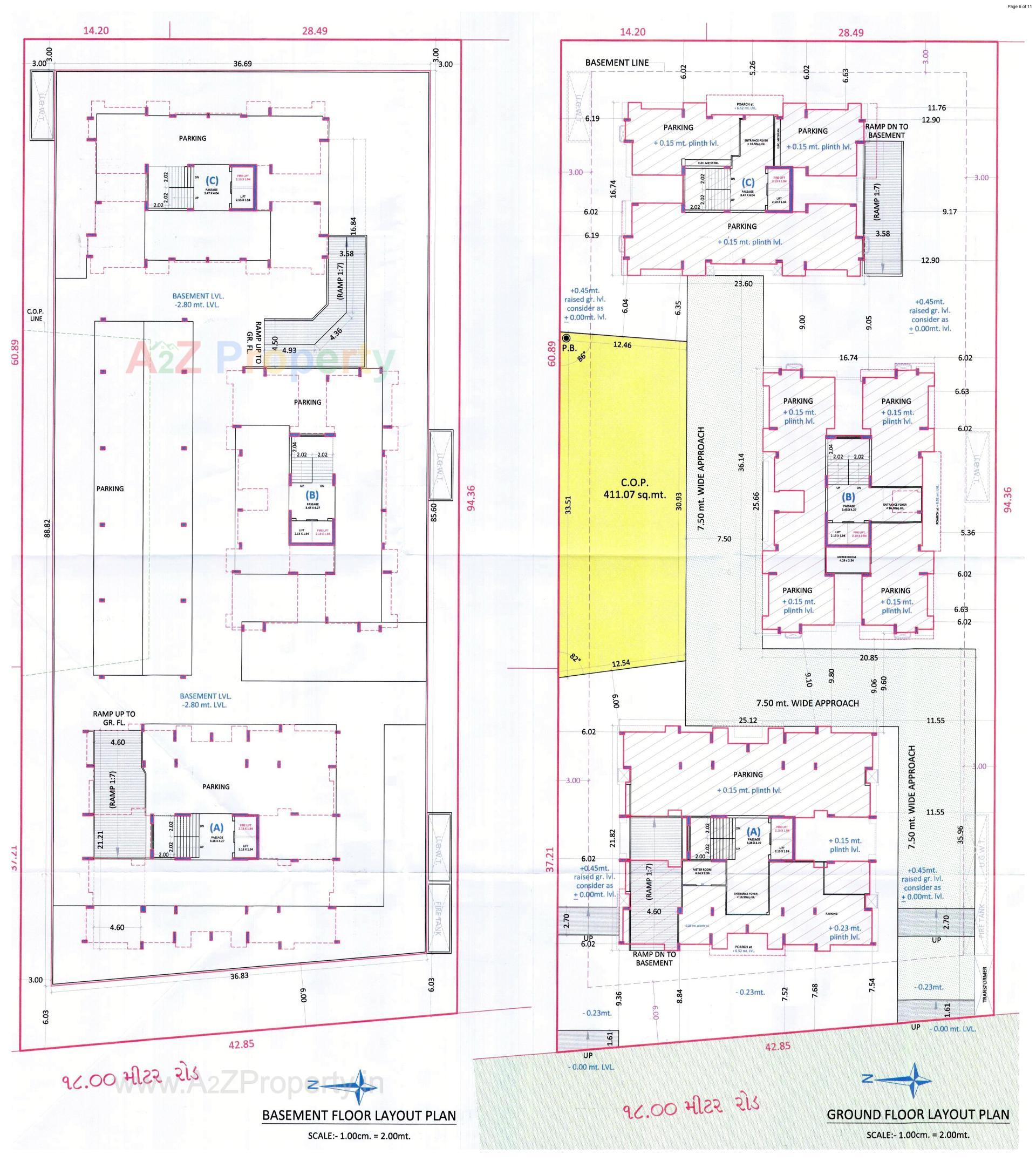 Layout of real estate project Shilalekh Imperia located at Pal, Surat, Gujarat