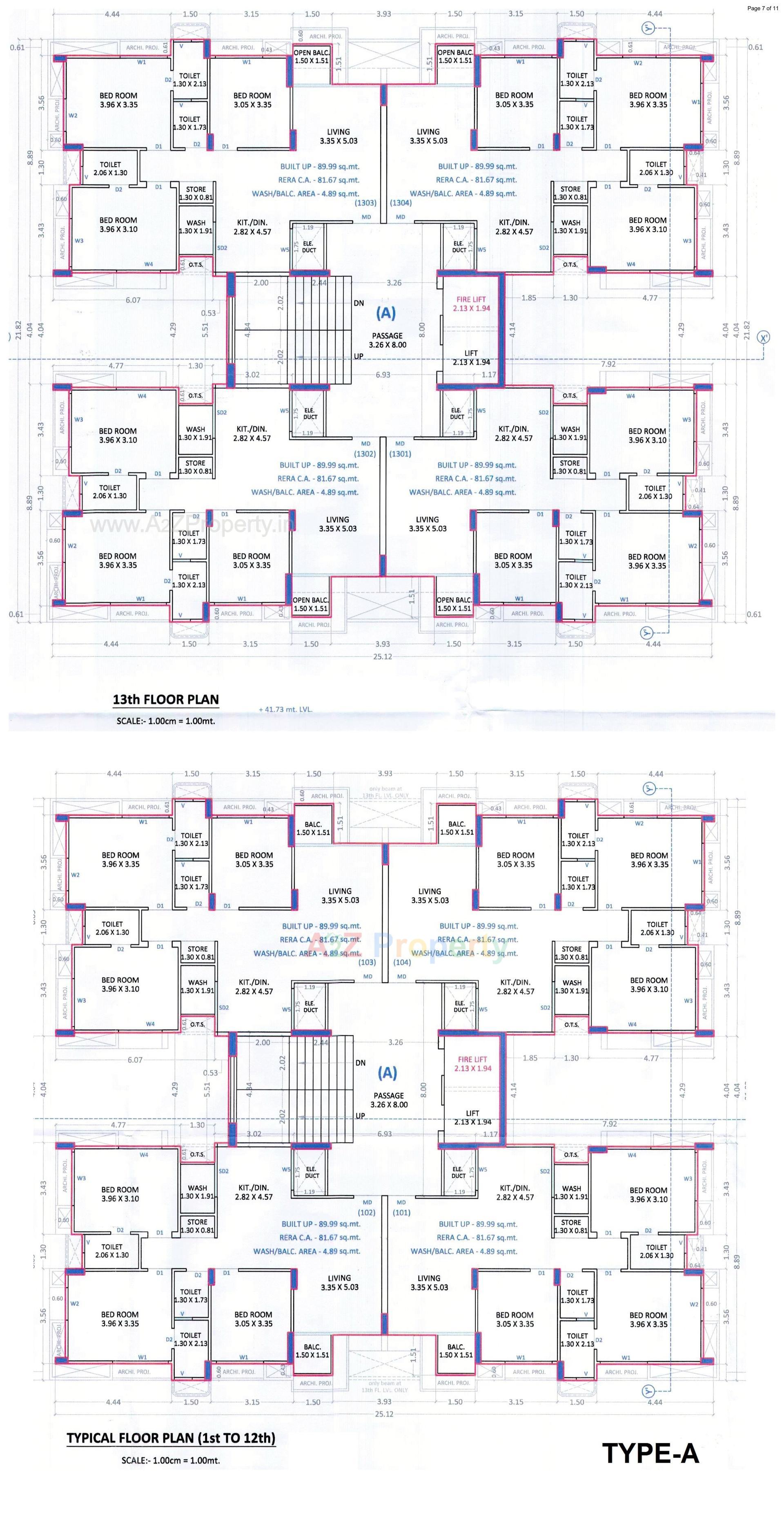 Layout of real estate project Shilalekh Imperia located at Pal, Surat, Gujarat
