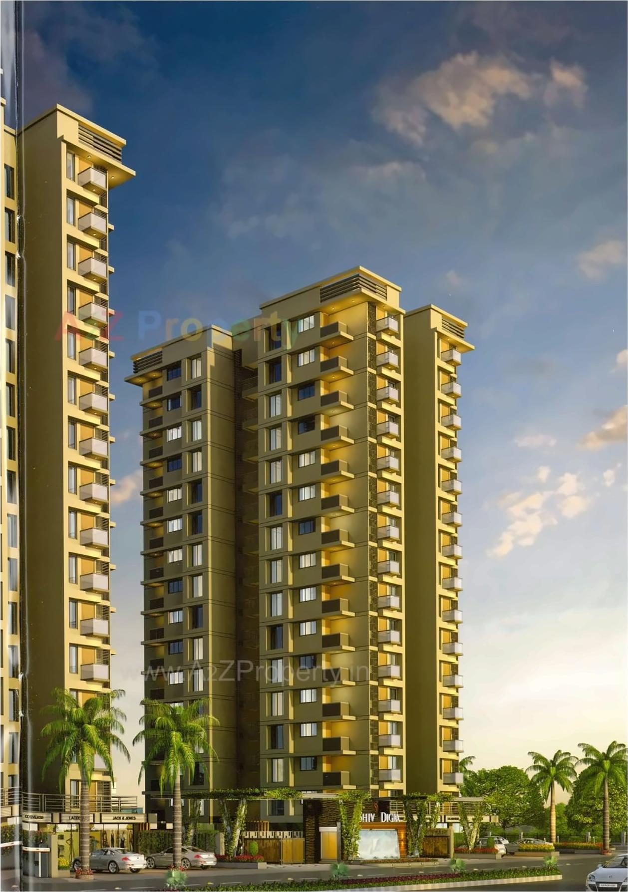 3D Elevation of real estate project Shiv Digja located at Pal, Surat, Gujarat