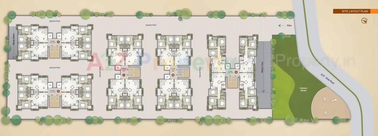 Layout of real estate project Shiv Shakti Paradise located at Varachha, Surat, Gujarat