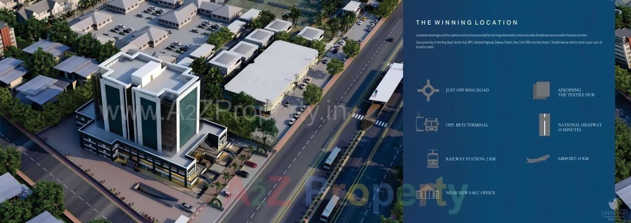 3D Elevation of real estate project Shivalik Avenue located at Udhana-darwaja, Surat, Gujarat