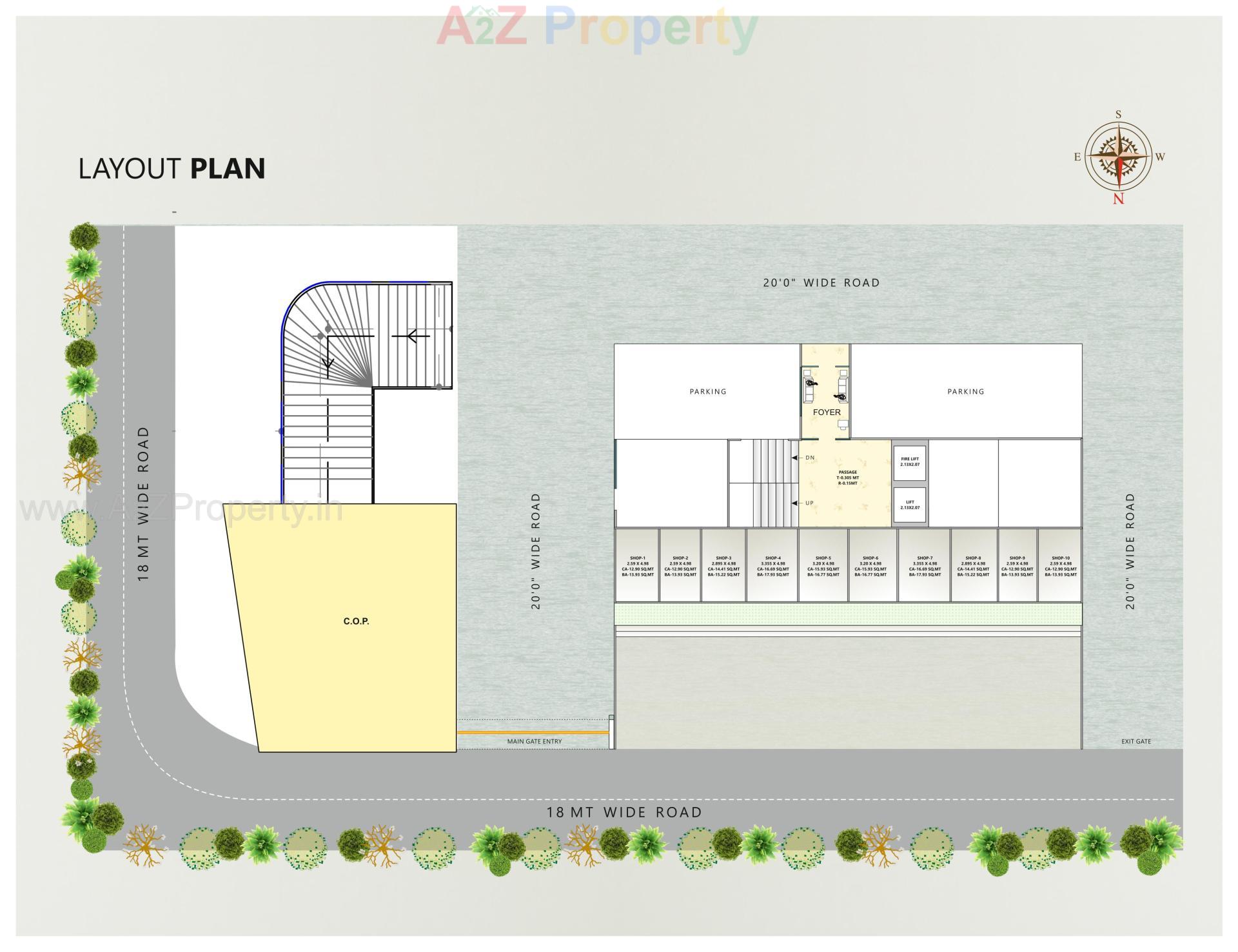 Layout of real estate project Shivalik Candle located at Bhimrad, Surat, Gujarat