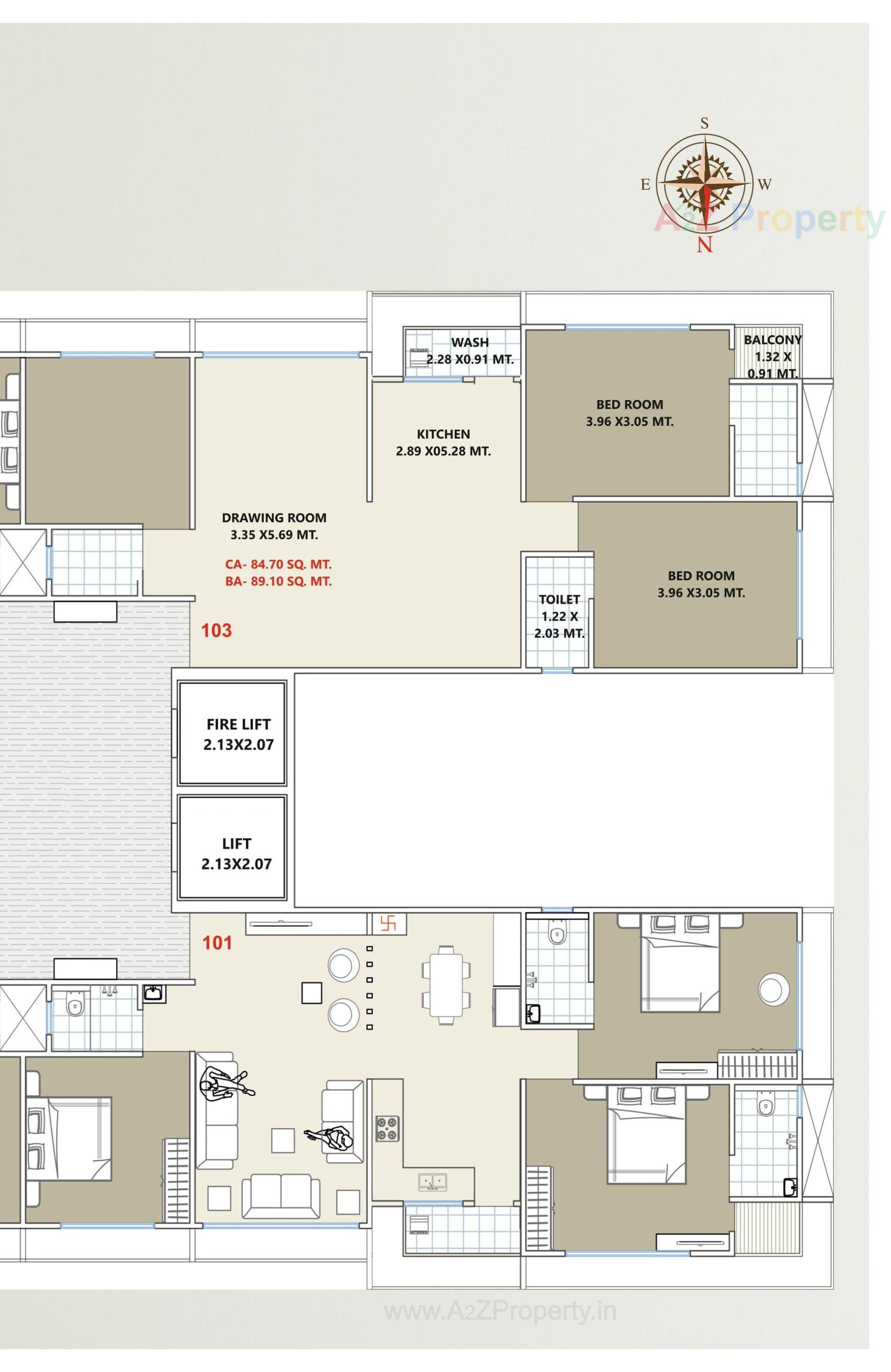 Layout of real estate project Shivalik Candle located at Bhimrad, Surat, Gujarat