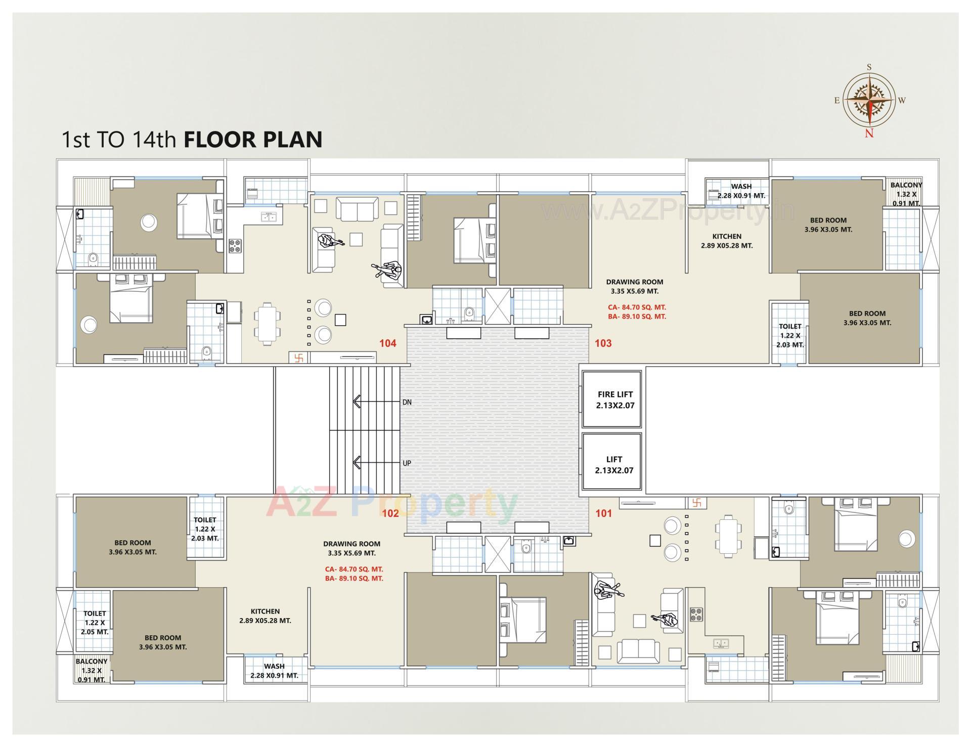 Layout of real estate project Shivalik Candle located at Bhimrad, Surat, Gujarat
