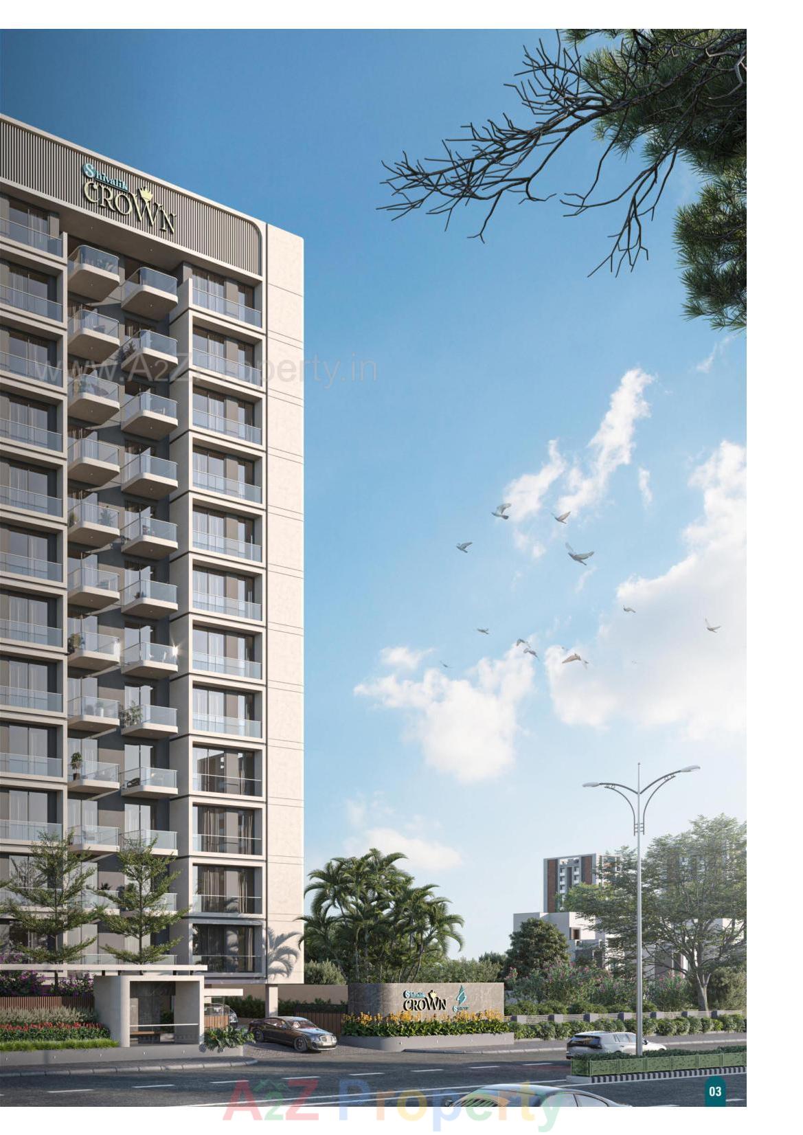 3D Elevation of real estate project Shivalik Crown located at Bhimrad, Surat, Gujarat