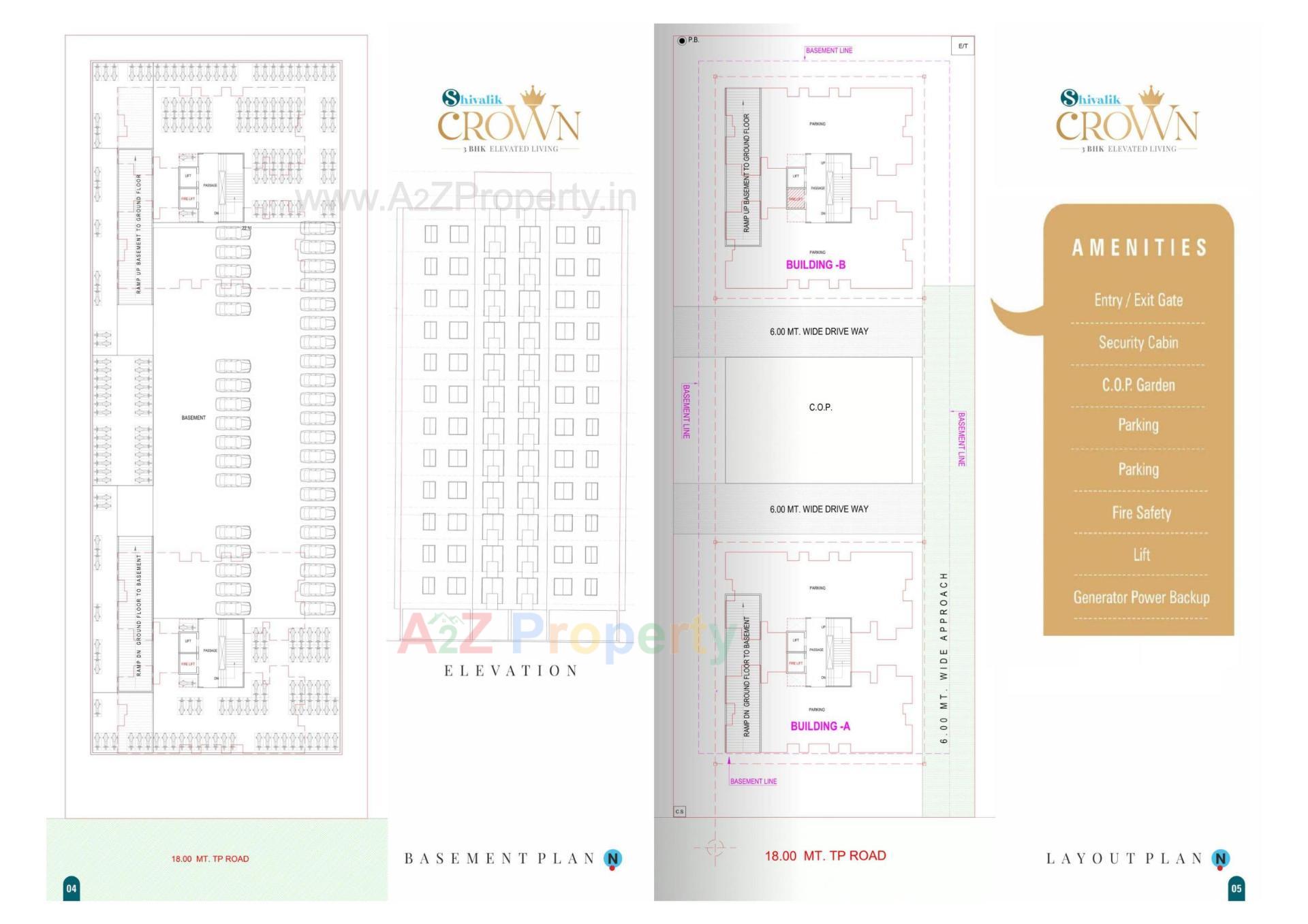Layout of real estate project Shivalik Crown located at Bhimrad, Surat, Gujarat