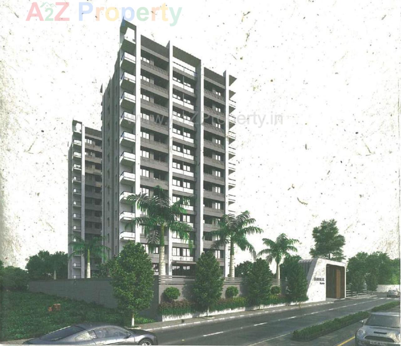 3D Elevation of real estate project Shivalik Heights located at Dabholi, Surat, Gujarat