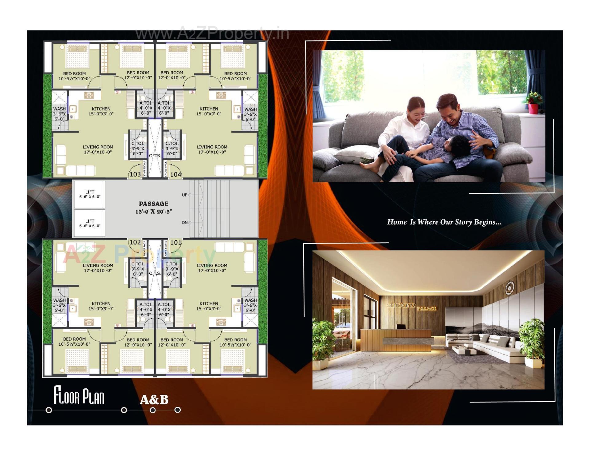 Layout of real estate project Shivam Palace located at Kosad, Surat, Gujarat