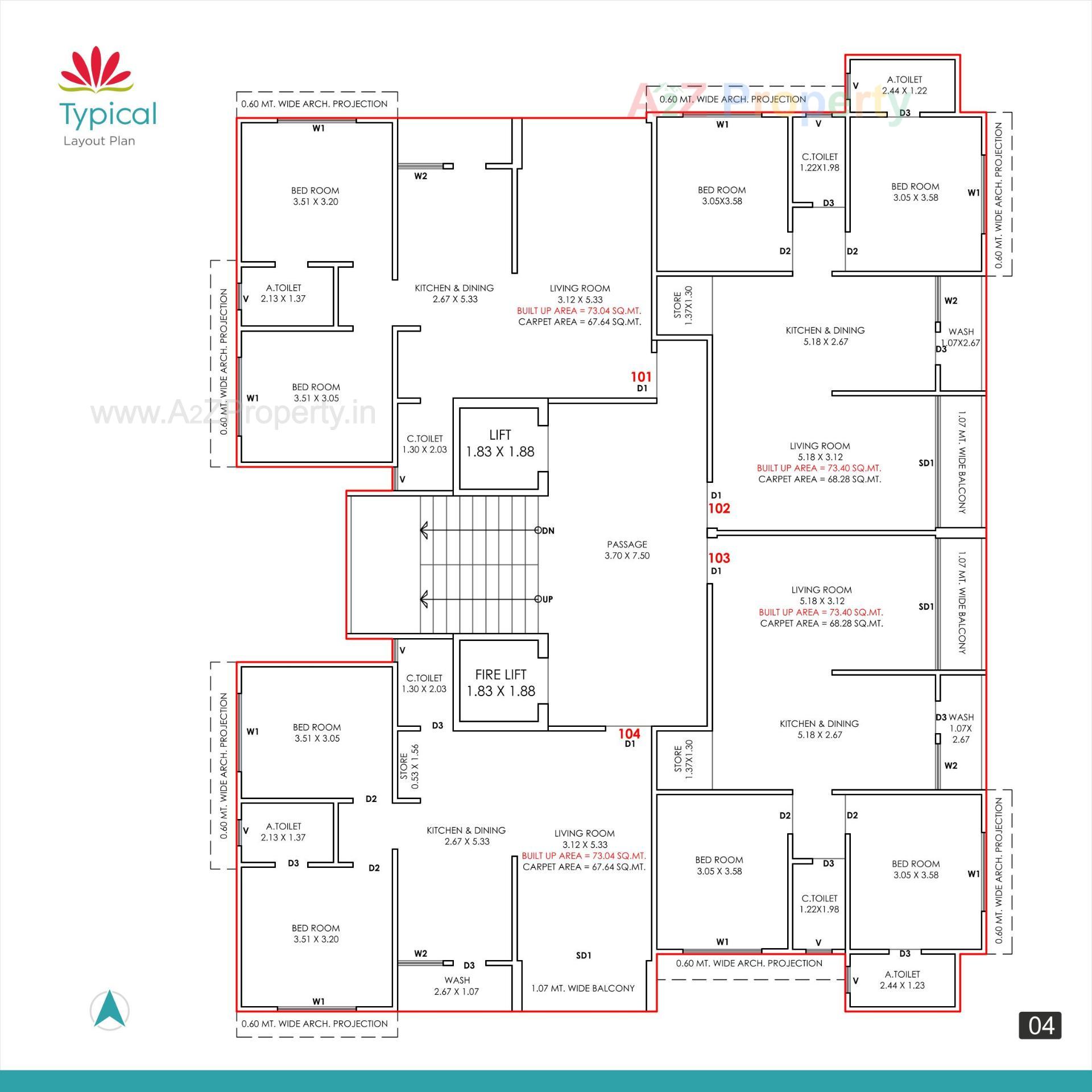 Layout of real estate project Shivanjani Residency located at Rander, Surat, Gujarat