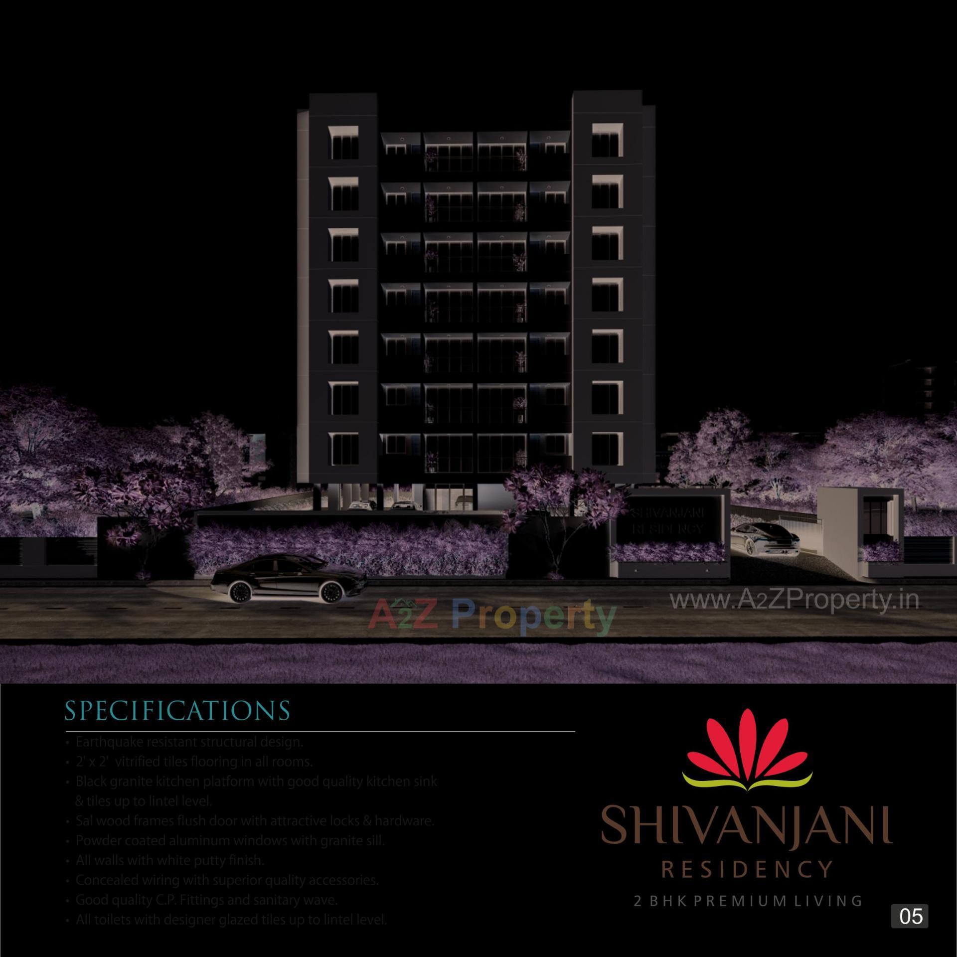 3D Elevation of real estate project Shivanjani Residency located at Rander, Surat, Gujarat