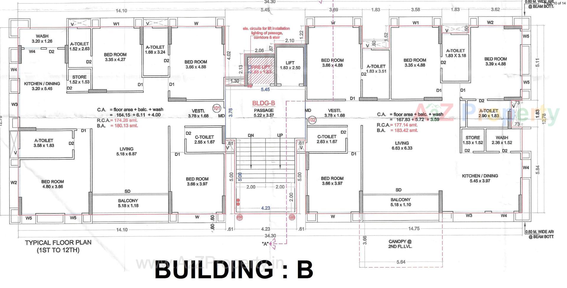 Layout of real estate project Shivansh Heights located at Pal, Surat, Gujarat