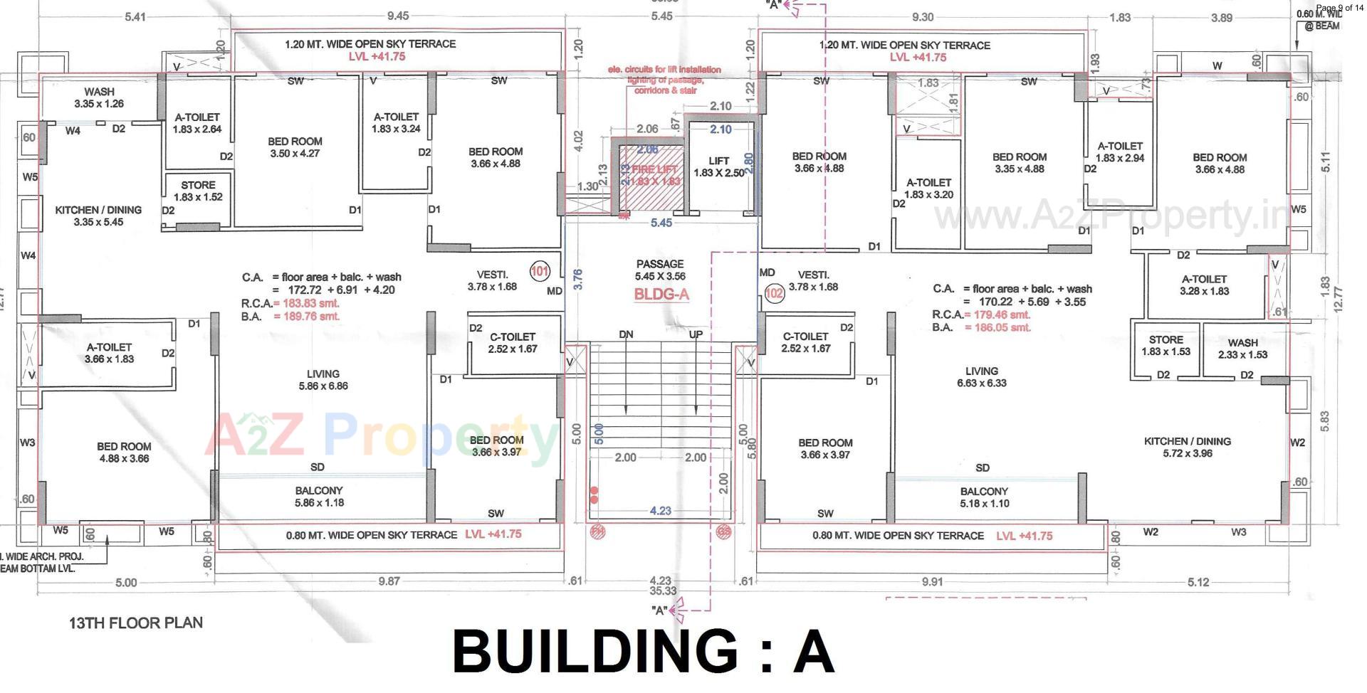 Layout of real estate project Shivansh Heights located at Pal, Surat, Gujarat