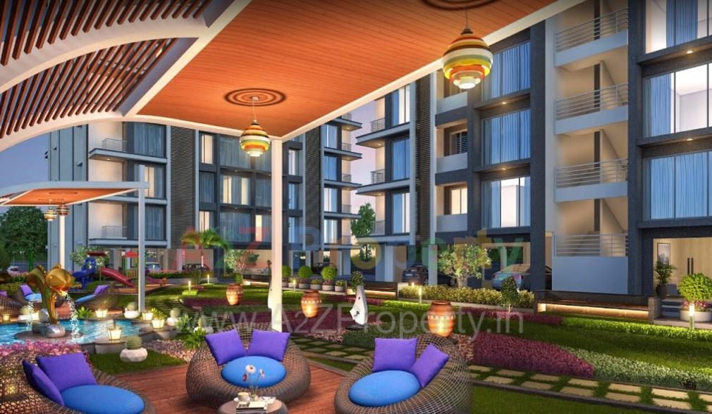 3D Elevation of real estate project Shivant Antilla located at Varachha, Surat, Gujarat