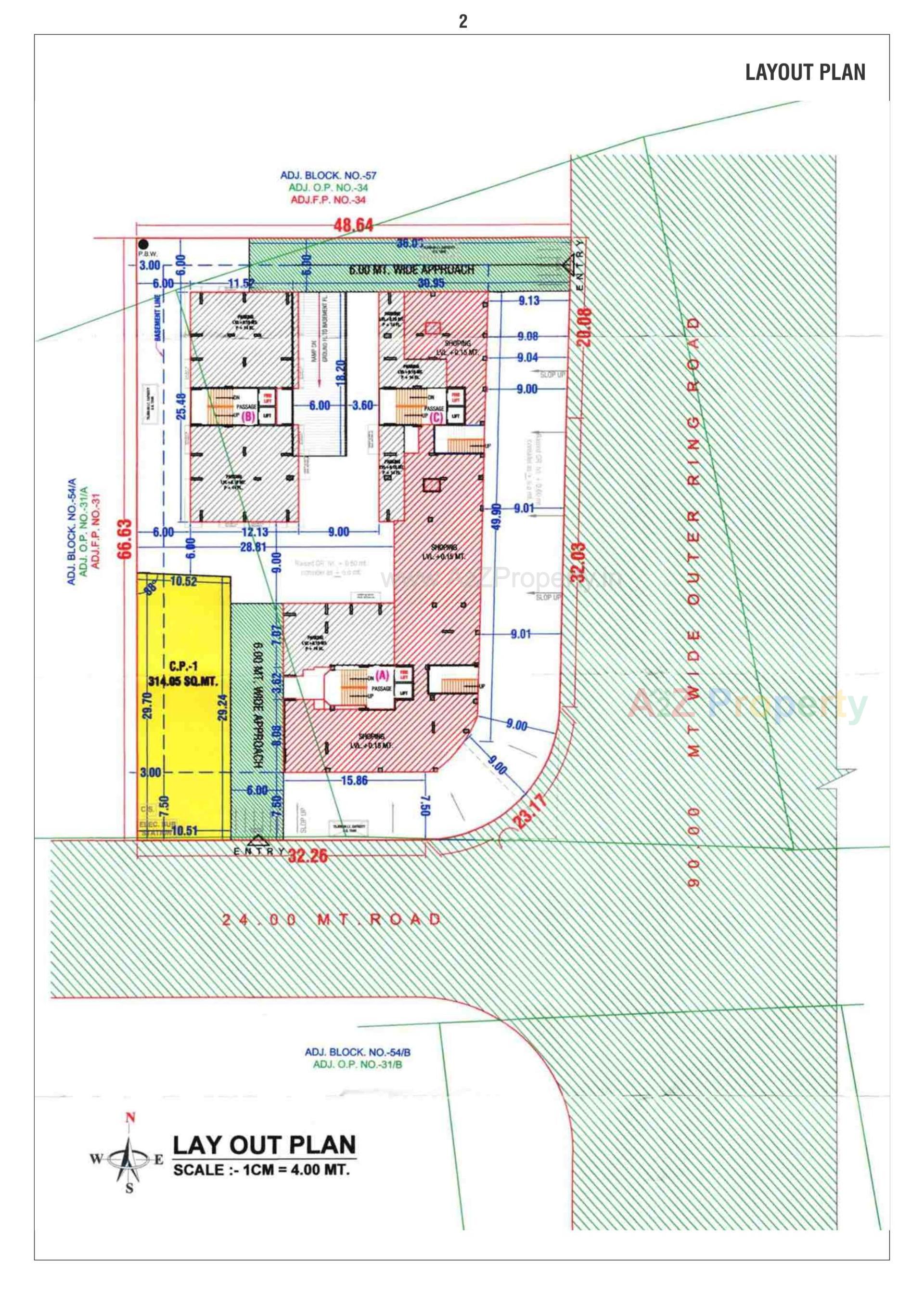 Layout of real estate project Shivant Icon located at Sarthana, Surat, Gujarat
