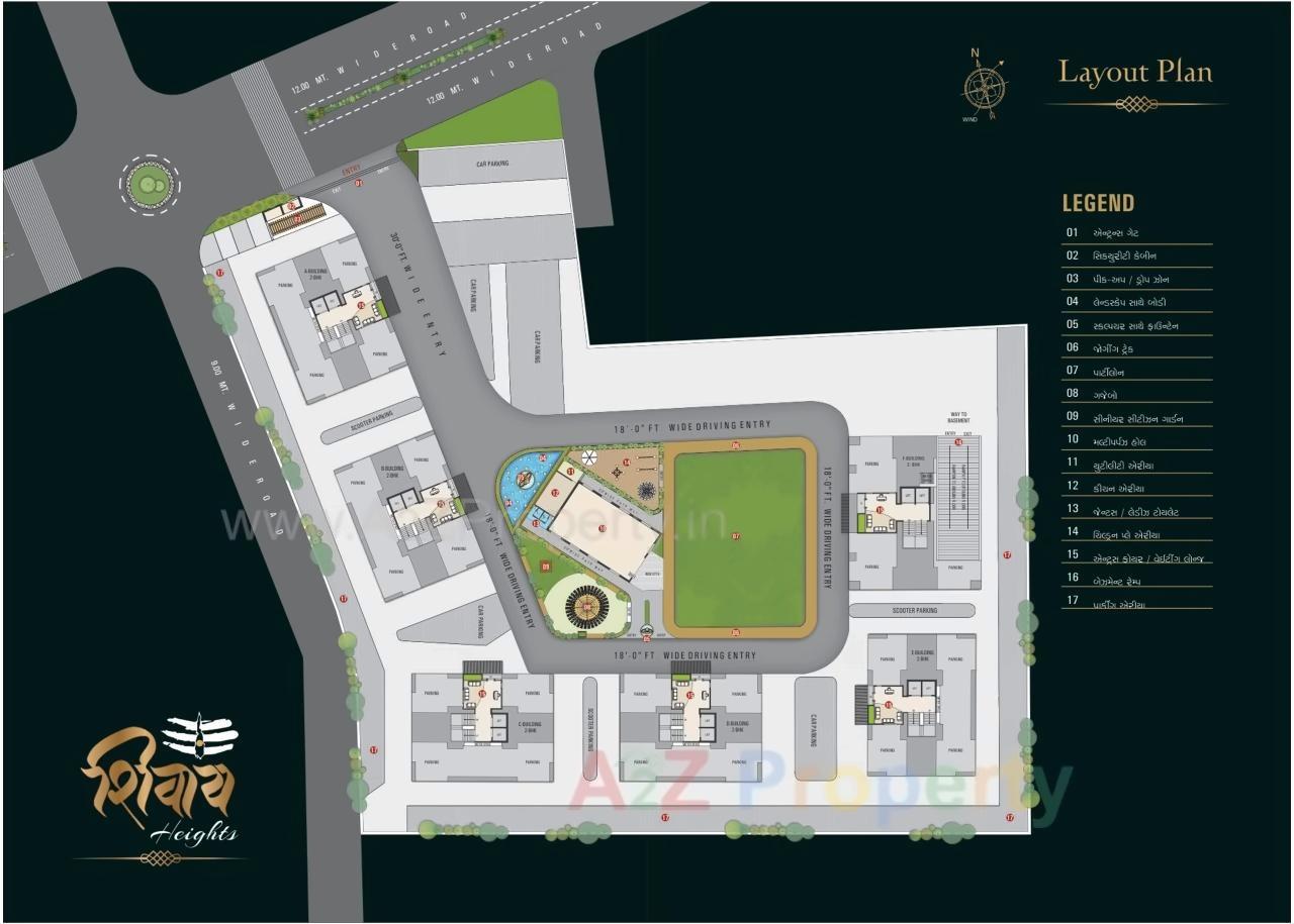 Layout of real estate project Shivay Heights located at Sarthana, Surat, Gujarat