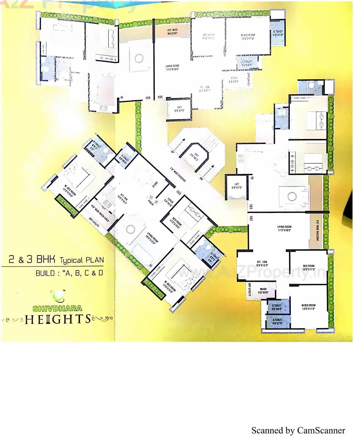 Layout of real estate project Shivdhara Heights located at Puna, Surat, Gujarat