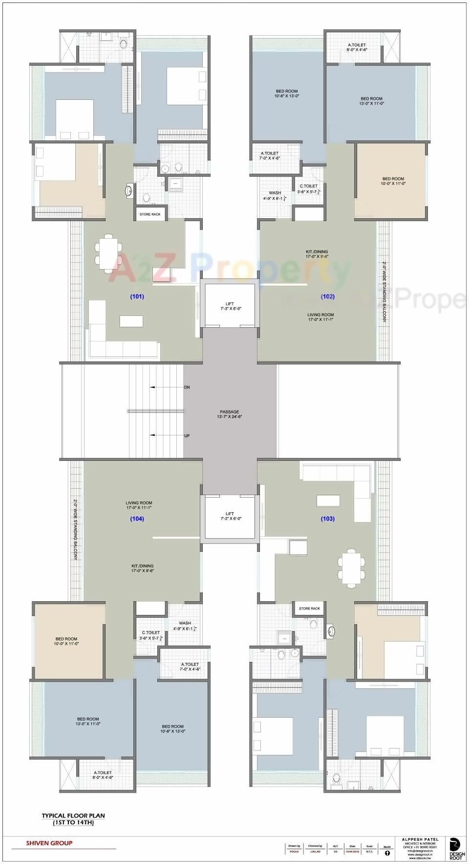 Layout of real estate project Shiven Florenza located at Palanpur, Surat, Gujarat