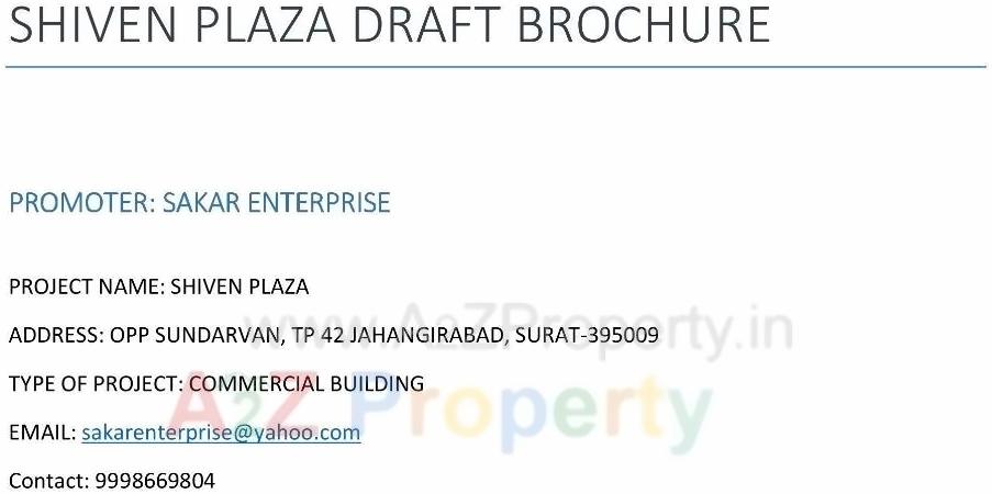  of real estate project Shiven Plaza located at Jahangirabad, Surat, Gujarat