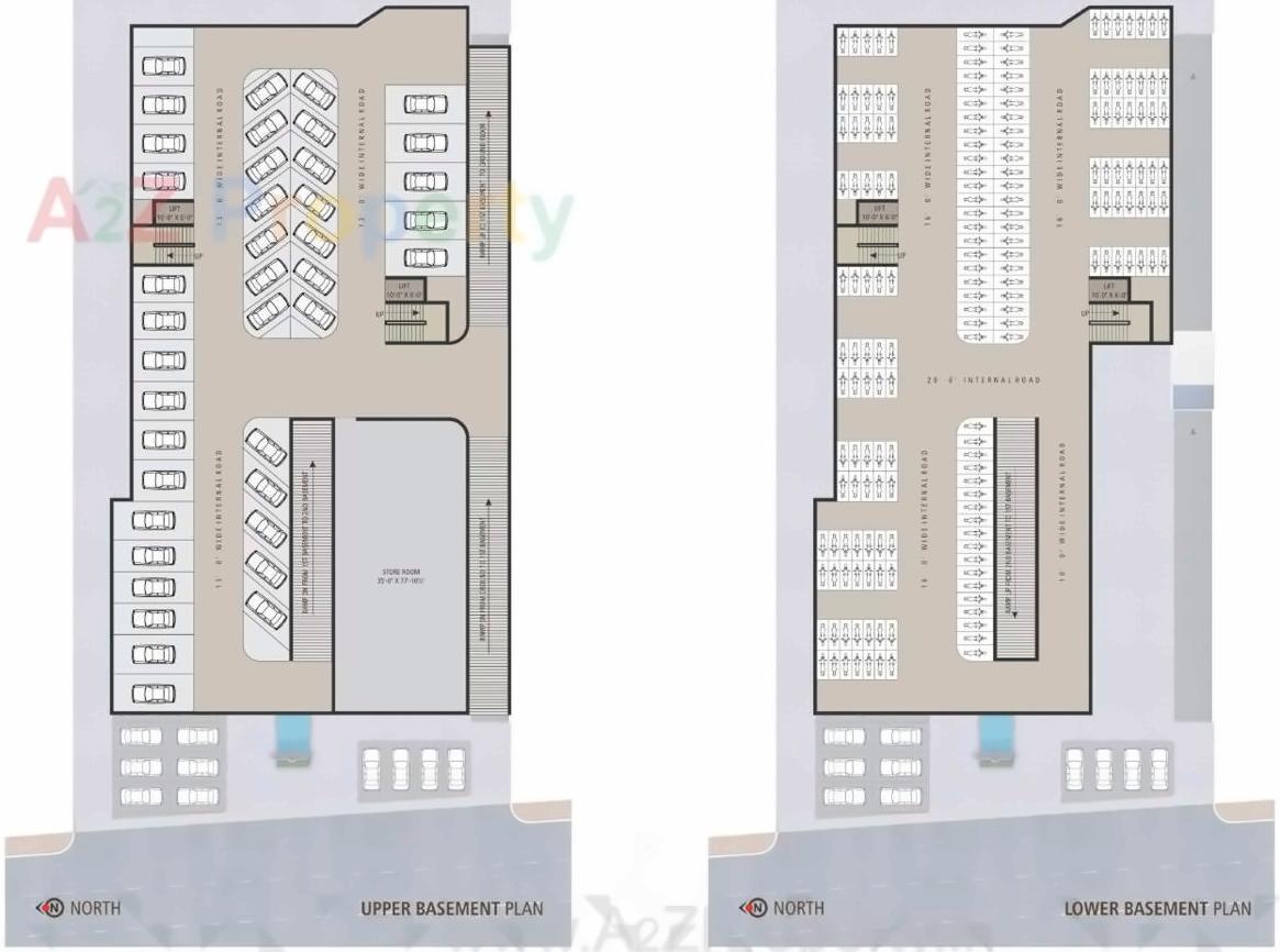 Layout of real estate project Shiven Shoppers located at Adajan, Surat, Gujarat