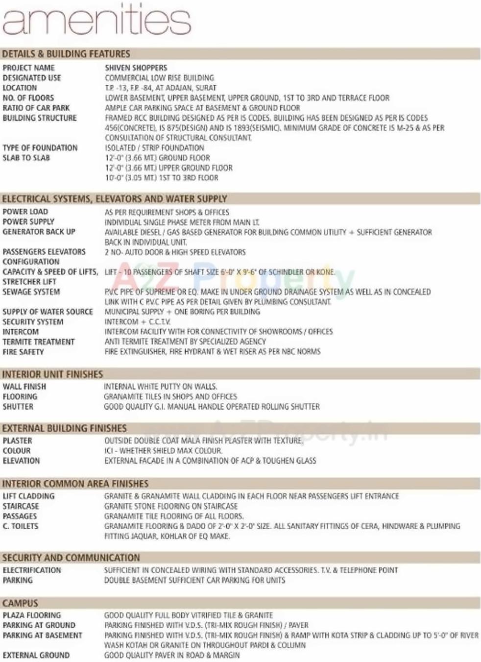 Project Specifications