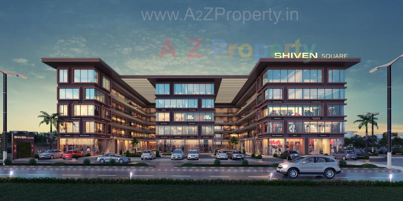 3D Elevation of real estate project Shiven Square located at Sama, Surat, Gujarat