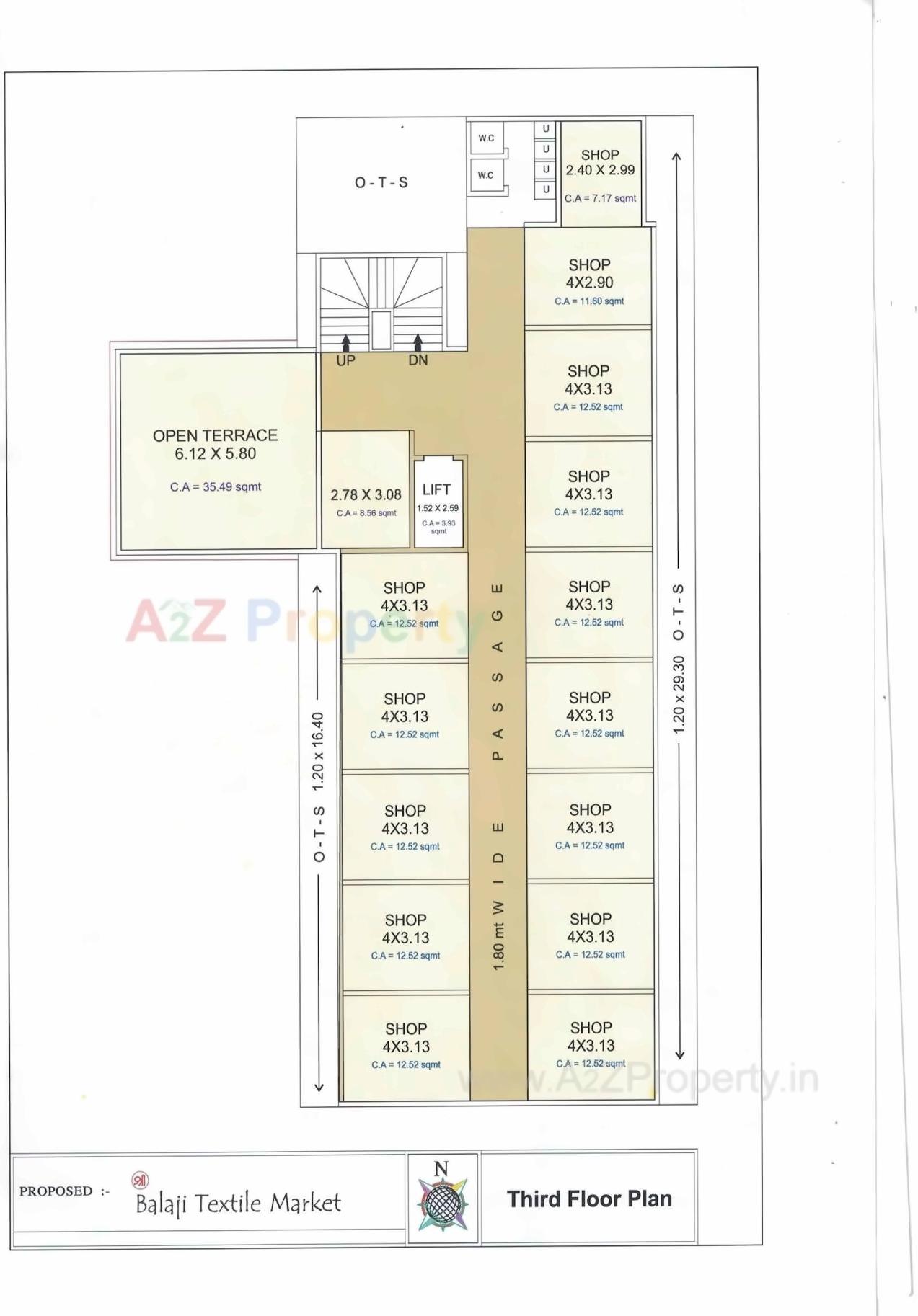 Layout of real estate project Shree Balaji Textile Market located at Surat, Surat, Gujarat