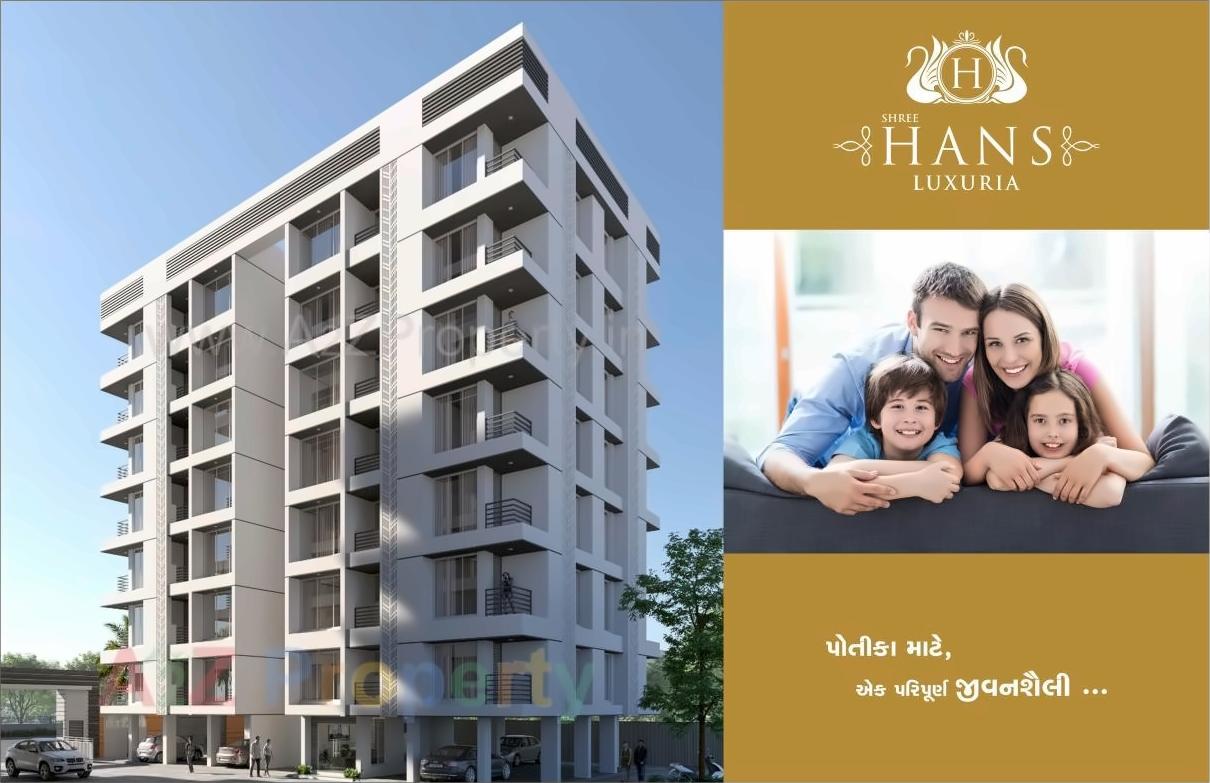 3D Elevation of real estate project Shree Hans Luxuria located at Utran, Surat, Gujarat